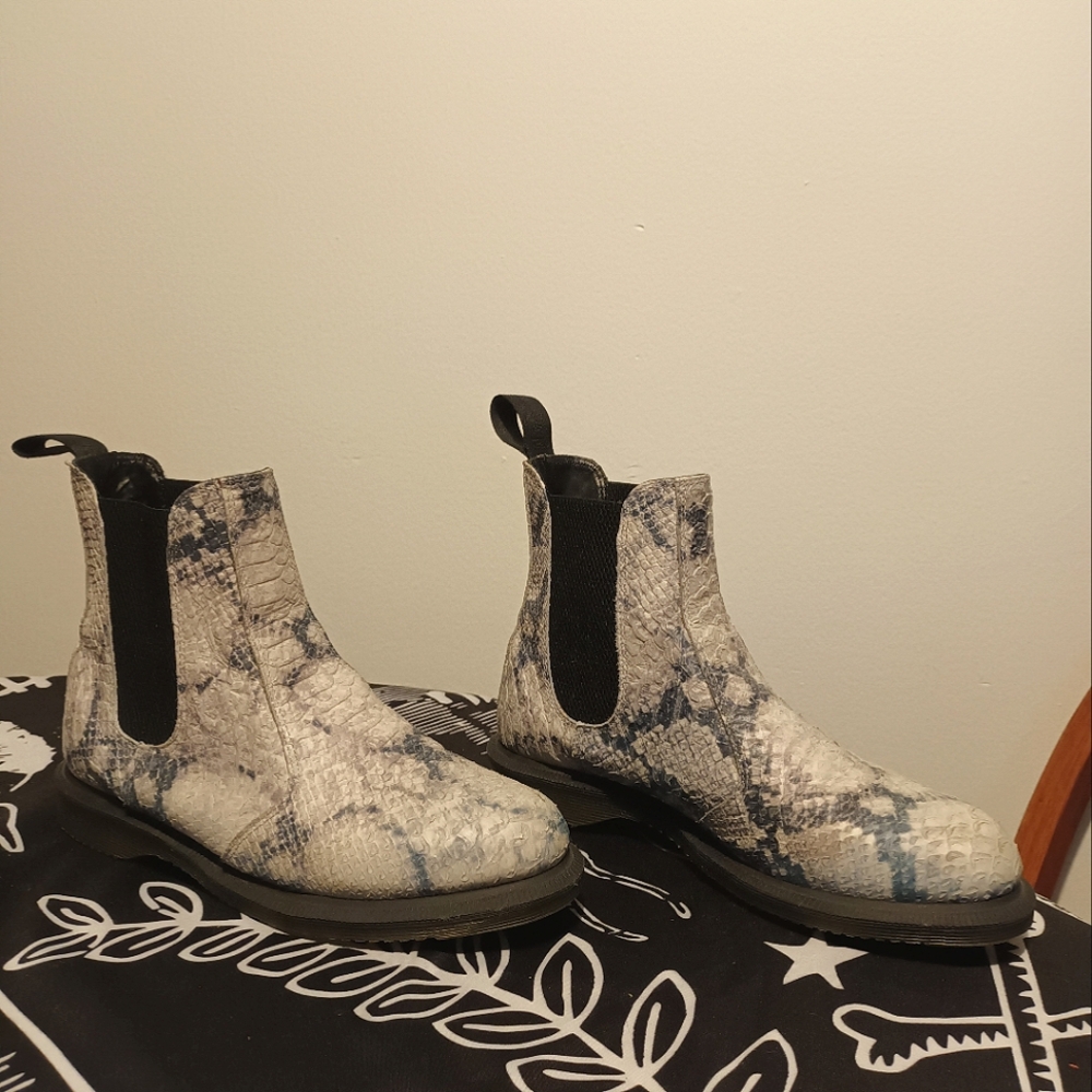Snakeskin Flora Dr. Martens